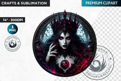 Mythological Female demon clipart, demoness spirit PNG Product Image 1
