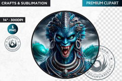 Mythological Female demon clipart, demoness spirit PNG Product Image 1