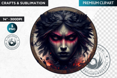 Mythological Female demon clipart, demoness spirit PNG Product Image 1