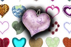 Digital Collage Sheet - Romantic Hearts Product Image 3