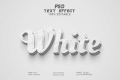 White 3d Editable Text Effect Style Product Image 1