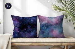 Dreamy Pink Blue Galaxy Light Beams Digital Paper Product Image 2