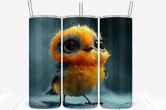 3D Cartoon Bird 20oz Skinny Tumbler Wrap Product Image 1