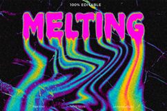 Psychedelic Melting Text Graphic Design Product Image 1