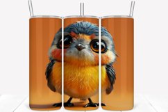 3D Cartoon Bird 20oz Skinny Tumbler Wrap Product Image 1