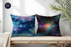 Futuristic Rainbow Galaxy Texture Seamless Digital Paper Product Image 2