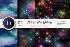 Futuristic Rainbow Galaxy Texture Seamless Digital Paper Product Image 1