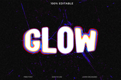 Editable GLOW Text Effect on Dark Background Product Image 1