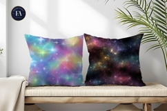 Futuristic Rainbow Galaxy Texture Seamless Digital Paper Product Image 2