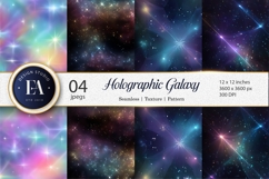 Futuristic Rainbow Galaxy Texture Seamless Digital Paper Product Image 1
