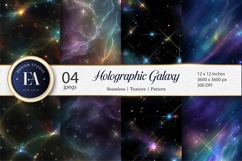 Galaxy Texture Futuristic Rainbow Stars Digital Paper Product Image 1