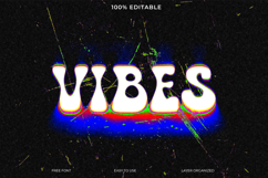 Vibrant Vibes Text Graphic Design for Editable Use Product Image 1