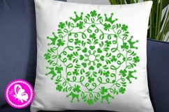 Mandala svg Lycky sharm design Shamrock png Zentangle art Product Image 1