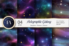 Galaxy Texture Futuristic Rainbow Stars Digital Paper Product Image 1