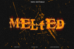 Fiery Melted Text Graphic Design Product Image 1