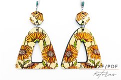 Flower Engraved Earrings Digital Download Product Image 2