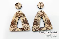 Flower Engraved Earrings Digital Download Product Image 5