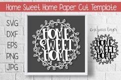 Home Sweet Home Paper Cut Template Design SVG Product Image 1