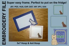 Dog Silhouette Picture Frames - 4 x 4 and 5 x 7 Hoops Product Image 2