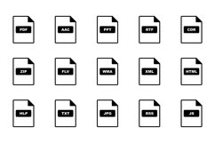 Set Of File Format Icons Product Image 1