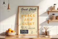 Funny Guest Check PNG Vintage Diner Style, Sublimation PNG. Product Image 3