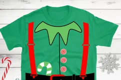 Christmas SVG, Christmas Elf costume, Elf body Costume Svg Product Image 2