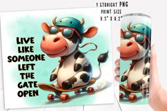Funny Cow Skinny Tumbler Wrap Humorous Sayings PNG 20 oz. Product Image 2
