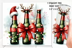 Funny christmas beer Tumbler Wrap|PNG. Product Image 2