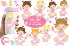 Baby Girl clipart, graphics illustrations AMB-830 Product Image 1