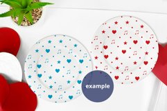 2 White Plates Mockup Valentine's Day, PSD mock up full wrap Product Image 3