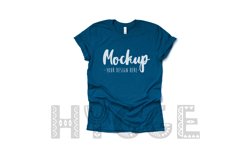 Deep Teal Bella Canvas 3001 Tshirt Mockup, Basic mock up Product Image 1