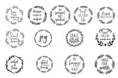 Inspirational Quote Wreath SVG Cut File Bundle for Cricut Product Image 2