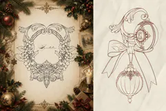 Victorian Christmas Procreate Stamps Product Image 3
