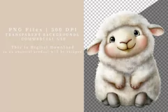 Baby sheep clipart, Farm animal clipart, Easter Product Image 3