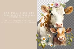 Cow and calf clipart, Mother's day clipart Product Image 3