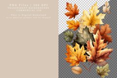 Autumn leaves clipart, Leaves clipart, Fall sublimation Product Image 5