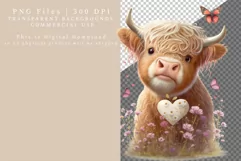 Calf clipart, Love clipart, Cow clipart, Birthday clipart Product Image 3