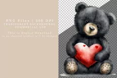 Teddy bear clipart, Love clipart, Valentines Day Product Image 3