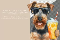 Terrier clipart, Dog clipart, Summer clipart Product Image 3
