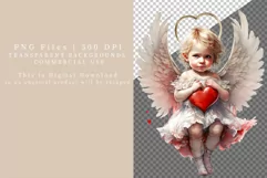 Cupid girl clipart, Valentines Day clipart, Love clipart Product Image 3