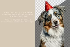 Australian shepherd clipart, Dog clipart, Christmas clipart Product Image 3
