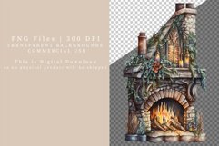 Fireplace clipart, Christmas clipart Product Image 6