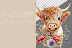 Highland cow clipart, Patriotic clipart Product Image 3