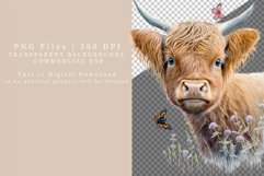 Peeking calf clipart, Highland calf clipart Product Image 3