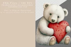Teddy beat clipart, Love clipart, Valentines Day. Product Image 3