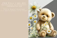 Teddy bear clipart, Teddy clipart, Daisy clipart Product Image 3