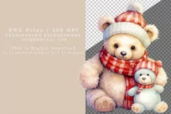 Teddy bear clipart, Teddy clipart, Christmas clipart Product Image 2