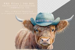 Highland cow clipart, Farm animals clipart Product Image 3