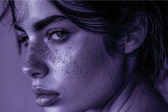 Intense gaze: portrait of a young woman in monochrome Product Image 1