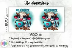 Funny Highland Cow Mug Wrap, Sarcastic Coffee Mug Print Product Image 2